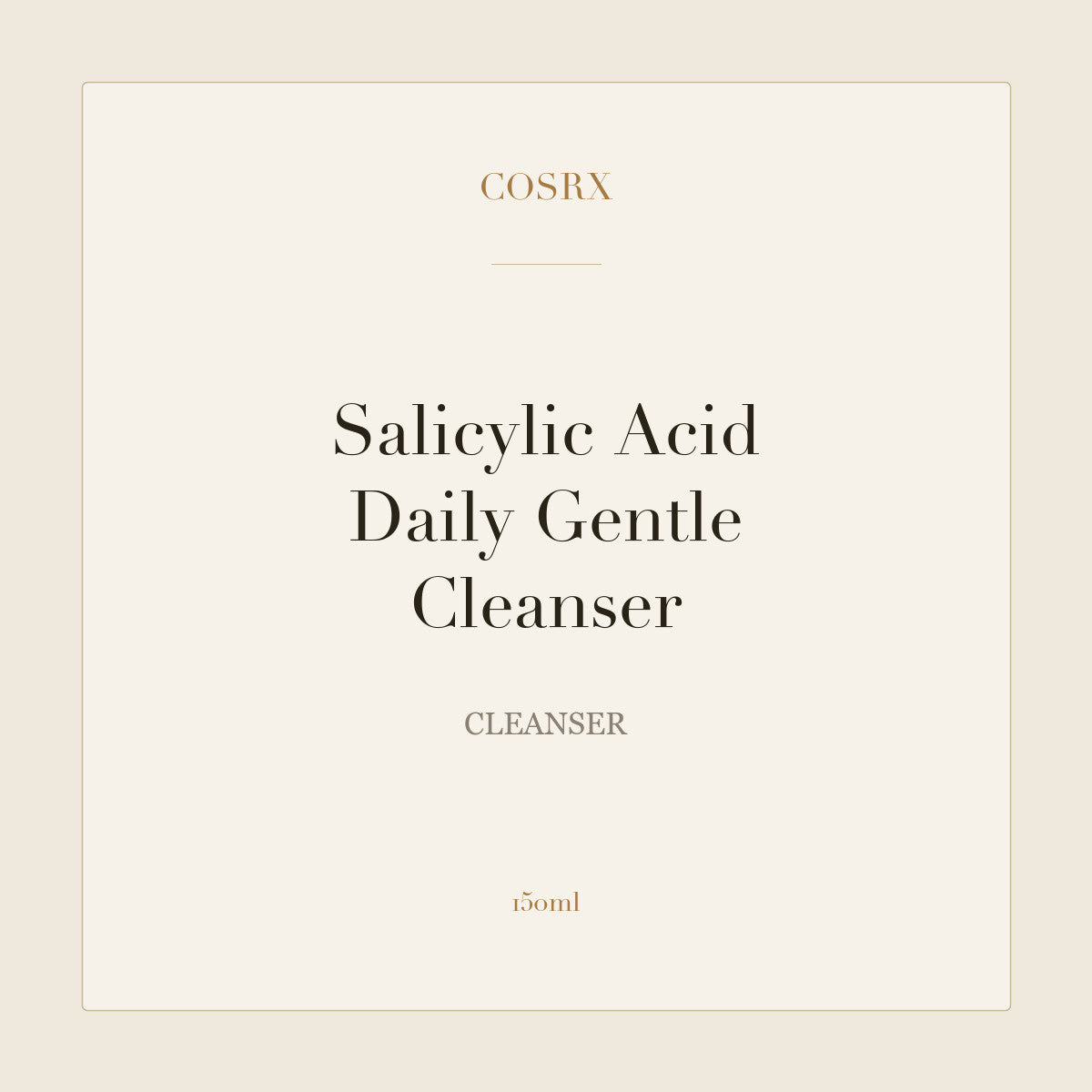 COSRX Salicylic Acid Daily Gentle Cleanser