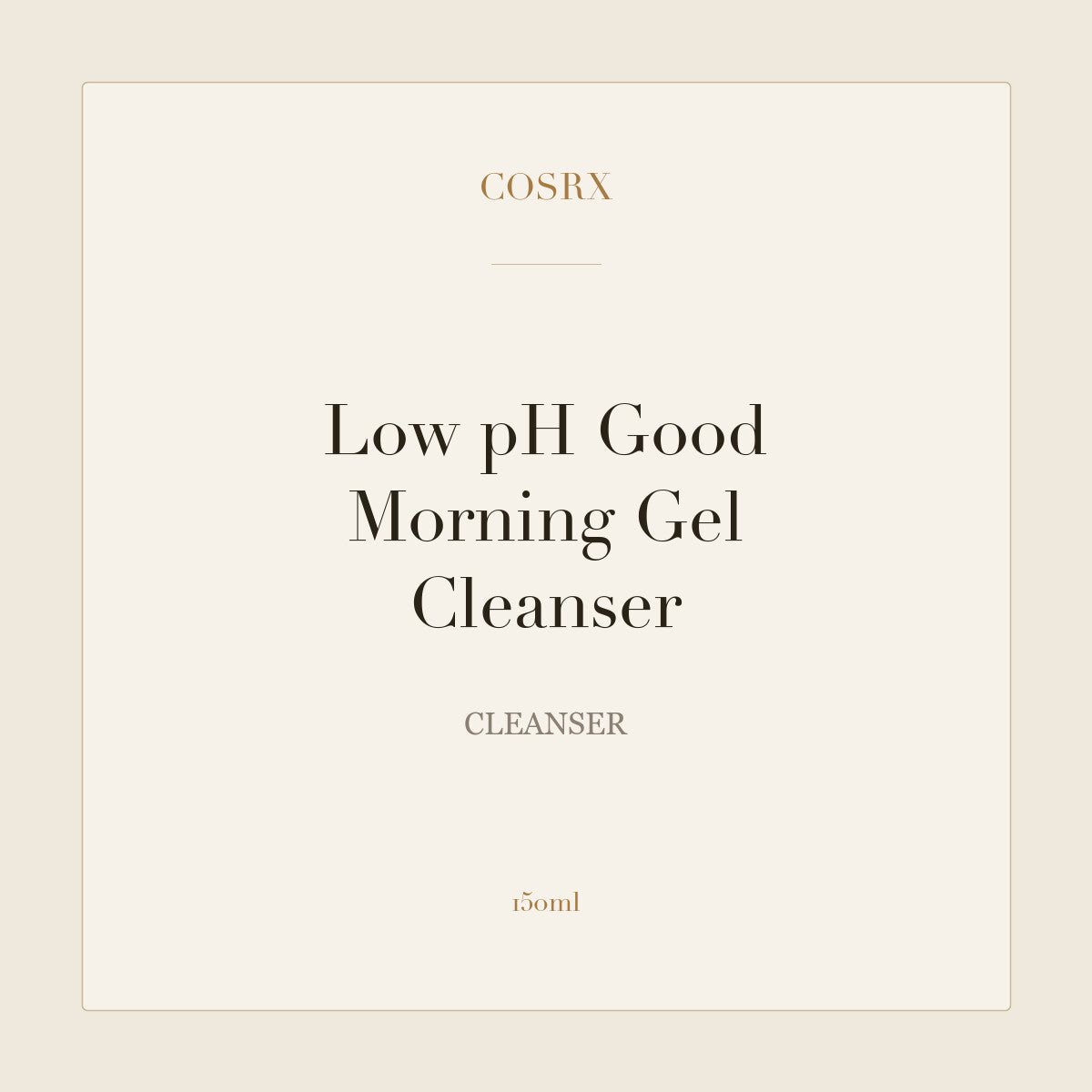 COSRX Low pH Good Morning Gel Cleanser