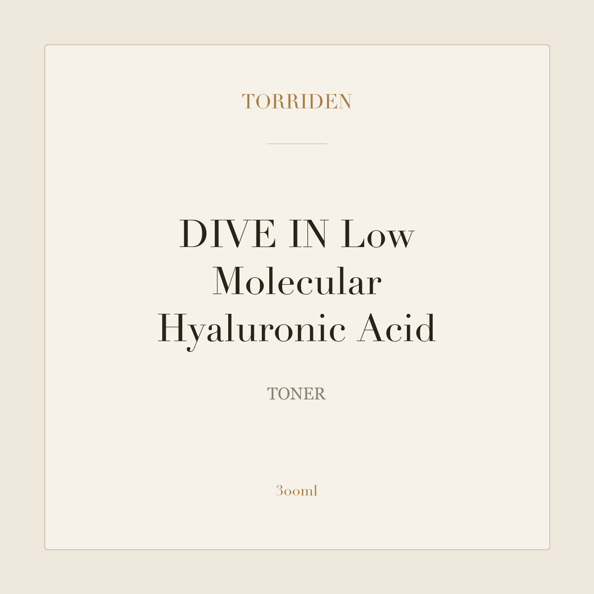Torriden DIVE IN Low Molecular Hyaluronic Acid Toner
